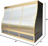 Wall Mount Range Hood 4 Speed LED Lights