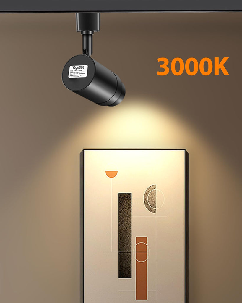 12 Pack Zoomable J Type Track Lighting Heads Dimmable, 12W Black