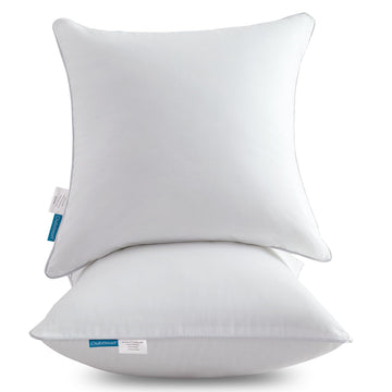 30 x 30 Pillow Inserts (Set of 2) - Euro Pillows with 100% Cotton Cover - 30 Inch Square Interior Sofa Pillow Inserts