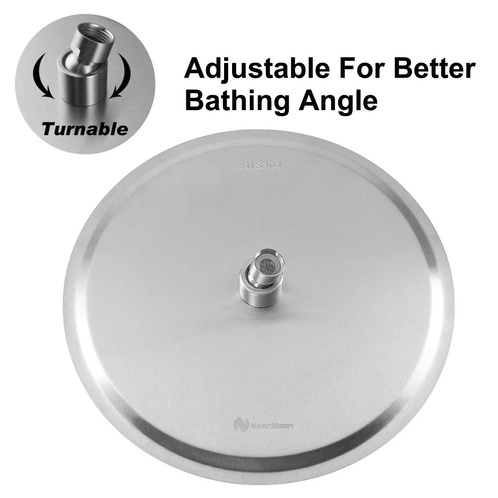 Rain Shower Head, Ultra-Thin Design-Pressure Boosting, Awesome Some Experience, High Flow Stainless Steel Rainfall