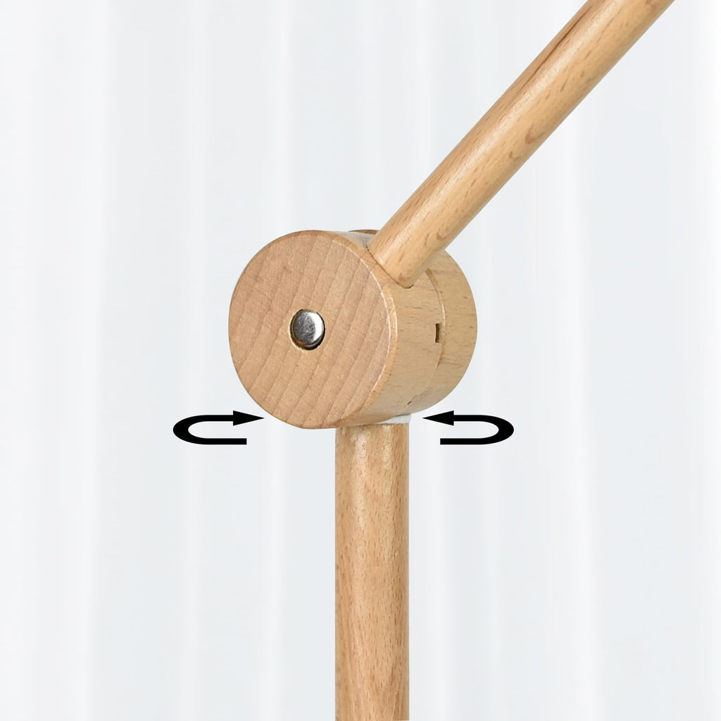 Baby Crib Mobile Hanger & Holder, 26 Inch 360° Rotating Wood
