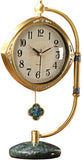 Quartz Movement Brass Mantel Clock with Long Power Reserve