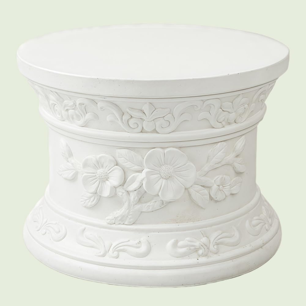 Elegant Roman Column Pedestal - Magnesium Oxide Garden Planter Urns for Villas, Courtyards & Weddings, Retro Outdoor