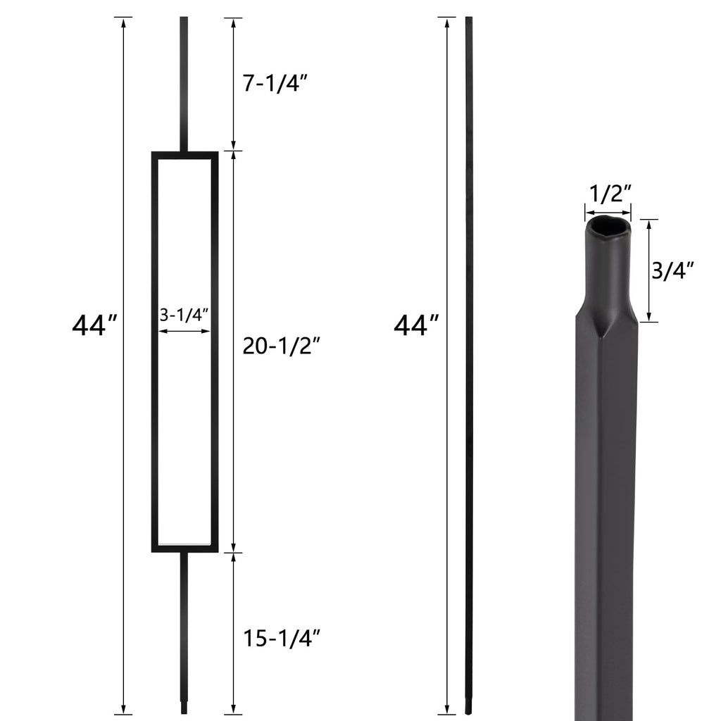 Iron Balusters for Staircases, 30 Pack Wrought Iron Baluster, Metal Stair Baluster Stair Spindles, Staircase