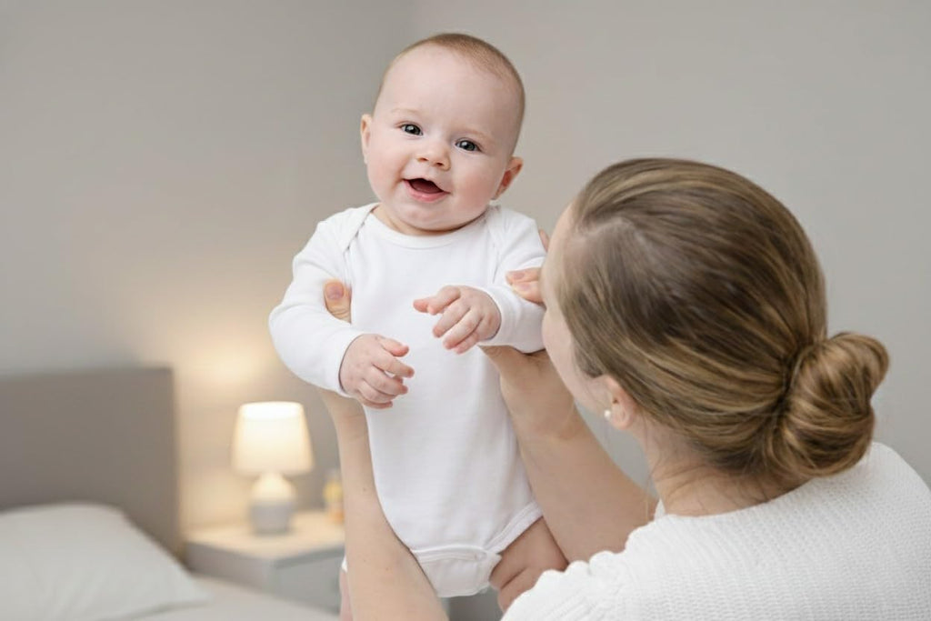 White Baby Onesies, Breathable Long Sleeve Bodysuits, 4 Pack, 0
