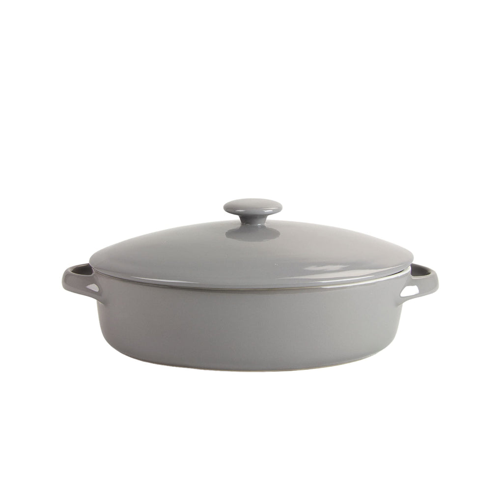 Sienna Covered Casserole 10" and 7" Bakeware Set, Gray