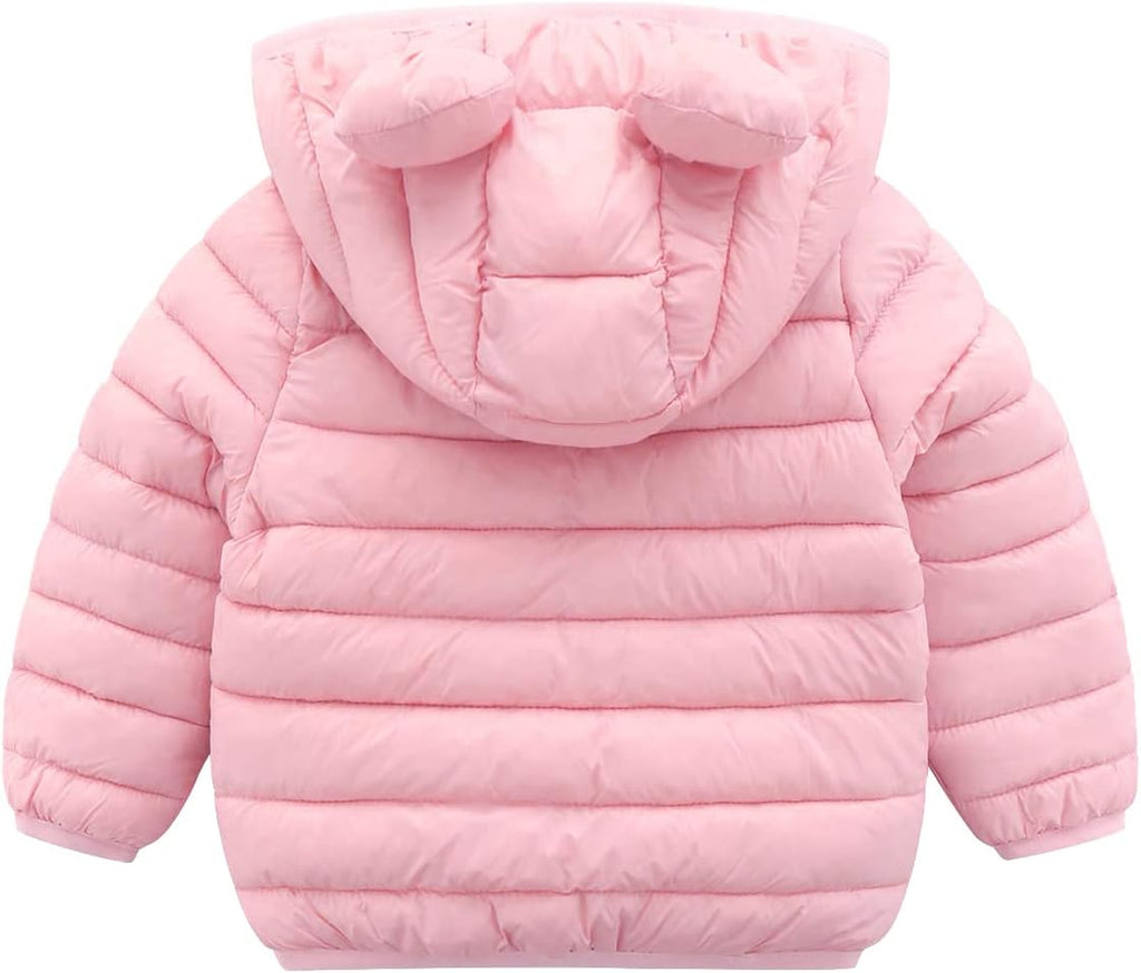 Baby Boys Girls Winter Coats Toddler Bear Hoods Down Jacket Infant Kids Light Puffer Padded Outwear