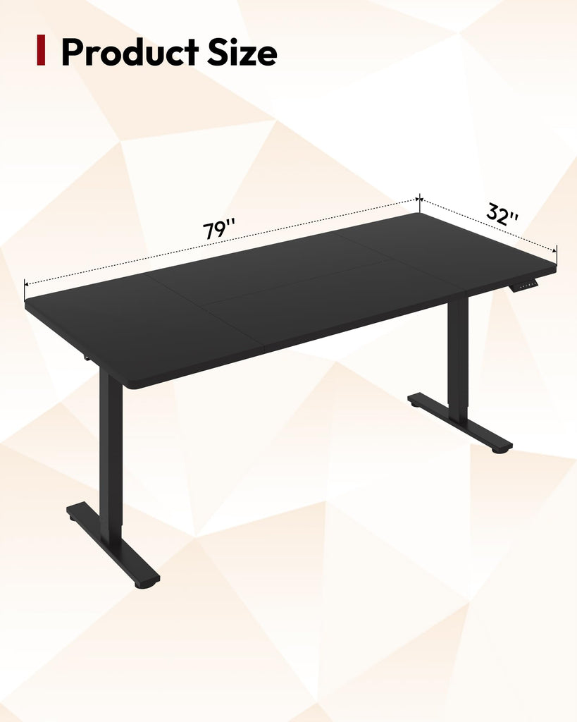 79''x32'' Large Electric Computer Height Adjustable Standing Desk