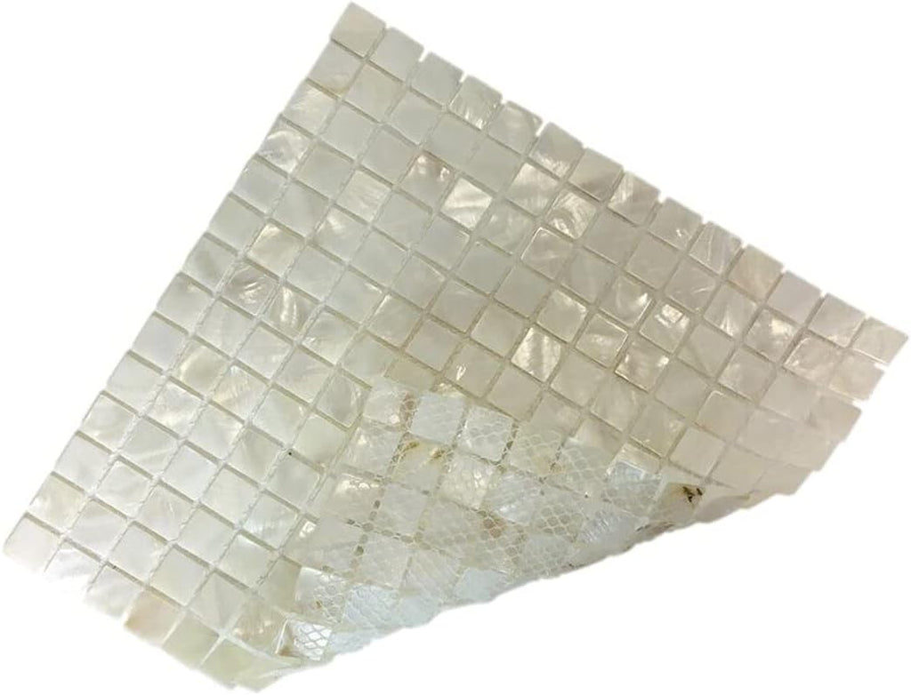 Square Seashell Mother of Pearl Mosaic Tile Kitchen Wall Spa Shower Backsplash Tile (Box of 5 Sheets)