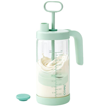 Glass Breast Milk Pitcher, Formula Mixing Pitcher, 32oz Green