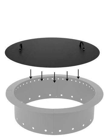 Heavy Duty Outdoor Fire Pit Cover Round - 31.5 Inch