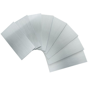 100-Piece Stainless Steel Subway Tile Peel and Stick Backsplash, 3" x 6" Metal Stick on Wall Tiles for Backsplash