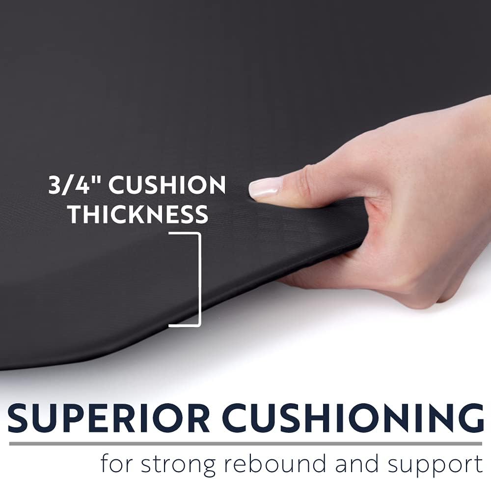 Anti Fatigue Mats Floor, 3/4 Inch Thick Cushioned Ergonomic Mat, Reduce Foot Pressure, Waterproof Comfort Rug for