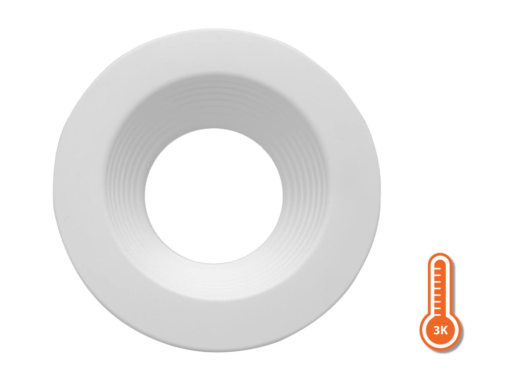 DLR56(v6) 5/6-inch White 900 Lumen 3000K Recessed LED Downlight with Baffle (12 Pack) (DLR566091203KWHBF-12)