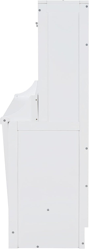 Horizontal Murphy Bed Queen,Hidden Folding Wall Bed Frame with Hydraulic Lift&Desk,Wood Cabinet Platform Bed can be