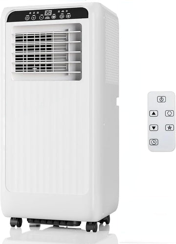 8000 BTU Portable Air Conditioner, 3 in 1 AC Unit for 350 Sq.Ft. with Built In Dehumidifier, 2 Speed Fan, Timer