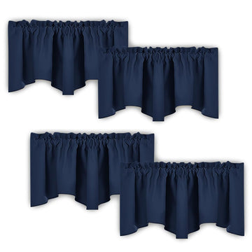 Short Curtain Valances for Windows, Scalloped Valances, Farmhouse Style Kitchen Valance Over Sink, Rod Pocket