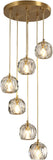 Crystal Chandelier _Light Fixture,All Copper Light Luxury Crystal Lamps Pendant Light,for Bedroom, Hallway, Bar Lighting,6 Heads Dome Plate A116-B0BZMJ1QXV