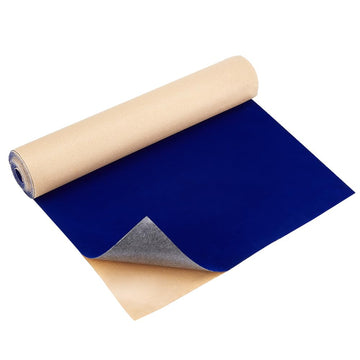 15.7 x 118inch Dark Blue Self Adhesive Velvet Flocking Sheet Velvet Fabric Roll Drawer Liner for Jewelry Box
