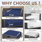 5-Piece Wicker Outdoor Patio Furniture Set - Conversation | Brown for Patio, Garden & Porch