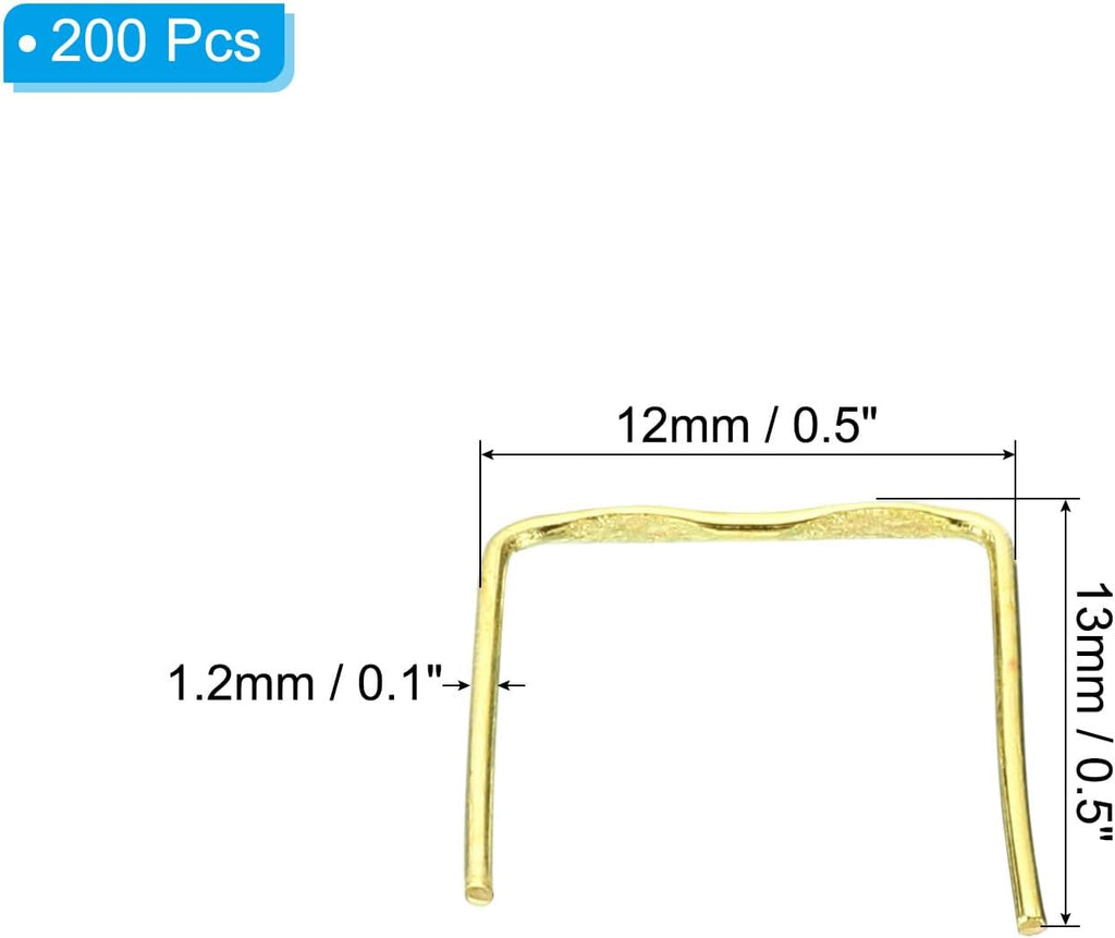 13x12mm Copper Chandelier Connector Pins, 200Pcs Chandelier Crystal Clips for Fastening Crystals Parts