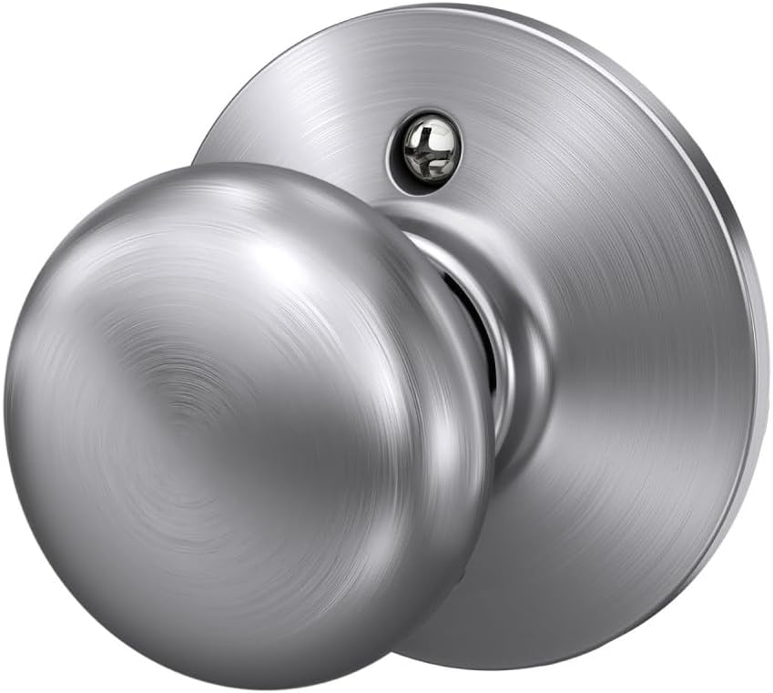 Plymouth Non-Turning Dummy Door Knob, Trim, Satin Chrome