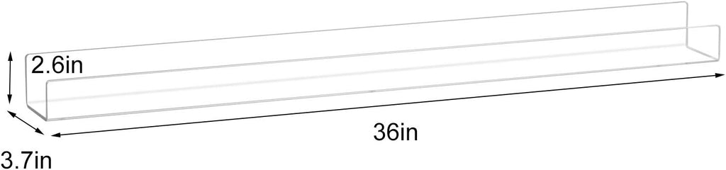 36" Acrylic Floating Nursery Kids Bookshelf Wall Shelf 4 Packs