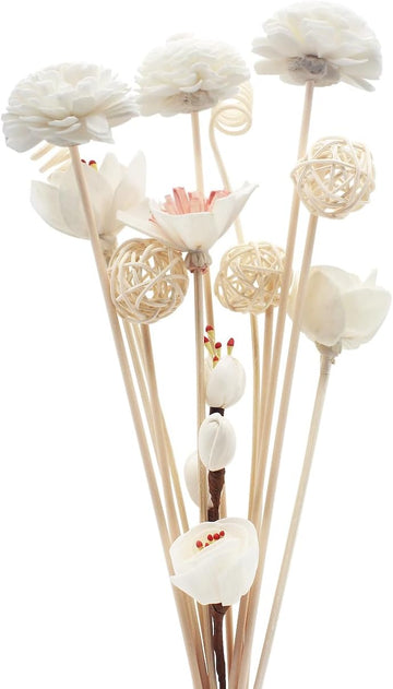 Reed Diffuser Sticks Set, Flowers Refill Replacement Sticks - Set of 18