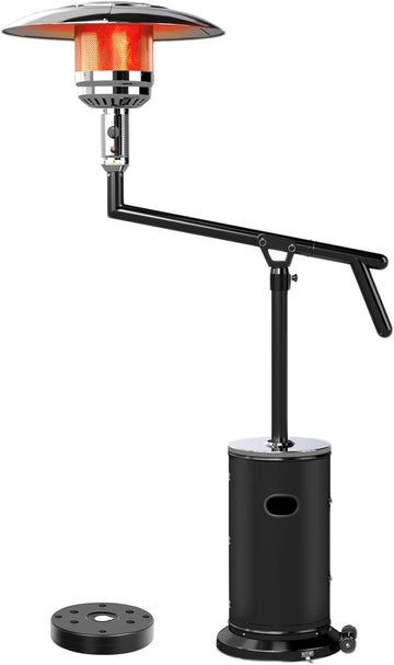 Perfect Position Pyramid Patio Heater,Outdoor Heater with Swivel Arm | 48000 BTU Propane Patio Heater for Outdoor Use