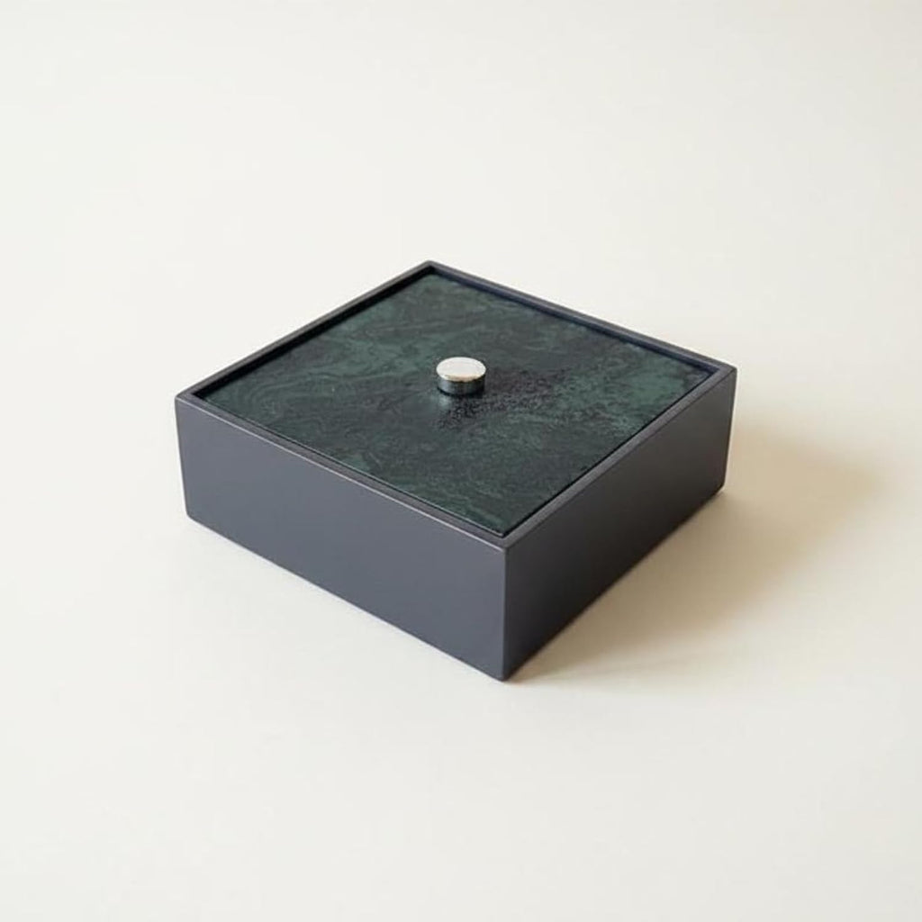 Storage Container Bamboo Leaf Storage Box Decorative Lidded Gift Box Wood Material Refined Look suitable for shelves