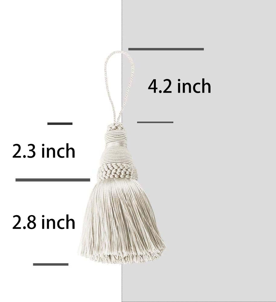 Tassels 2 Pcs Key Tassel with Loops Handmade Craft Charms