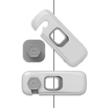 5Pcs Kids Security Refrigerator Locks.Protective Self Adhesive Latches.Pinch Proof Lock for Toddlers and