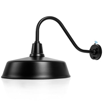 24 Inch Diameter Dusk to Dawn Barn Light Outdoor Gooseneck Lighting