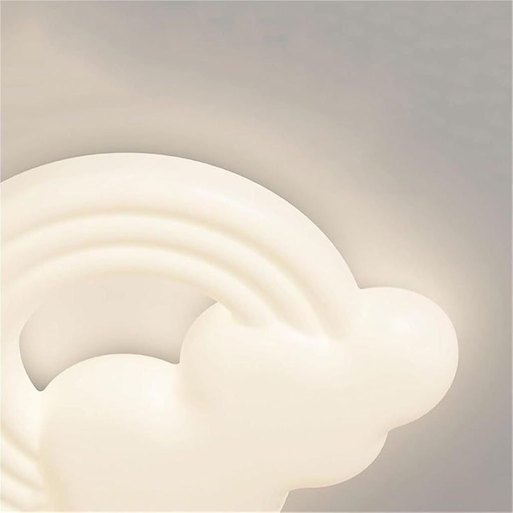 Nordic Modern Semi Flush Mount Ceiling Light - White Cloud Design for Kids' Rooms, Nursery & Kindergarten Stylish