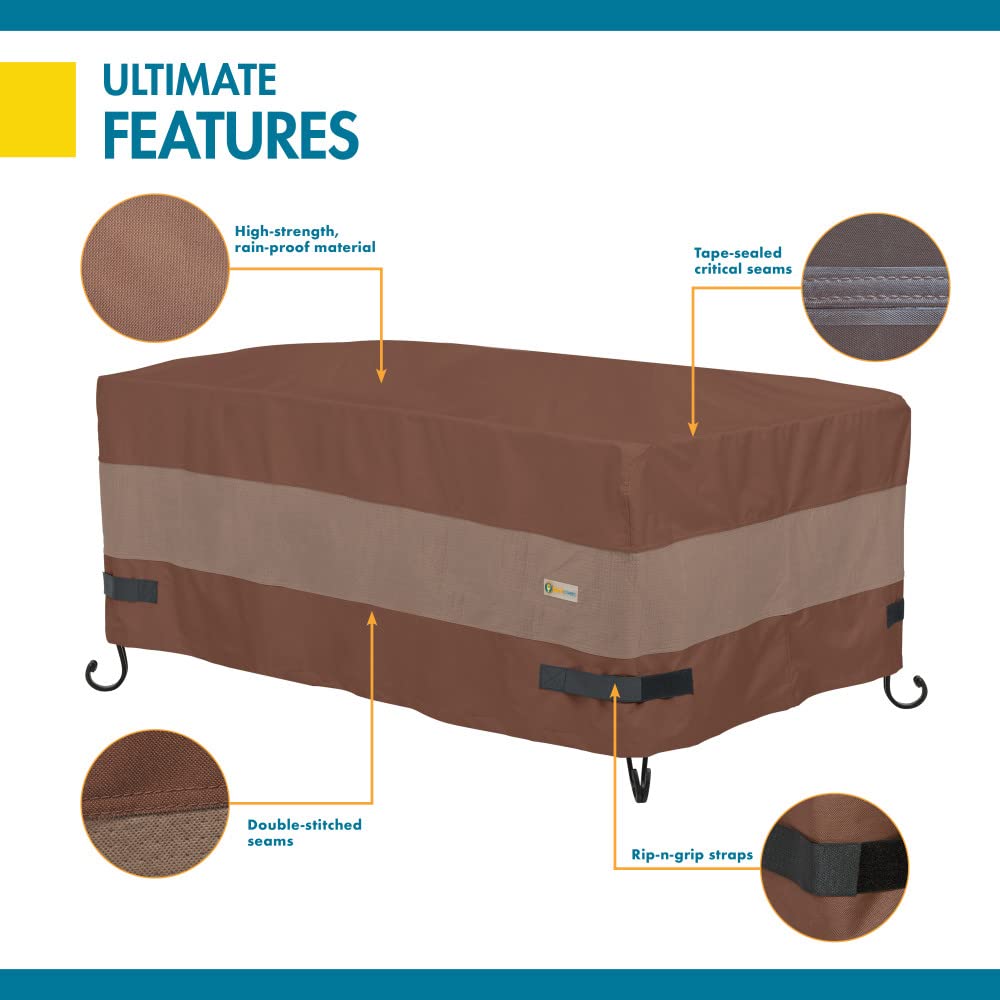 Ultimate Waterproof 56 Inch Rectangular Fire Pit Cover, Outdoor Firepit Cover