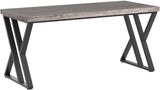 Writing Computer Desk, 55 inch Heavy Duty Study Desk with Z-Shaped Metal Leg, Modern Simple Home Office Computer Desk