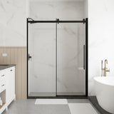 60.in W x 72.in H Frameless Shower Door Single Sliding