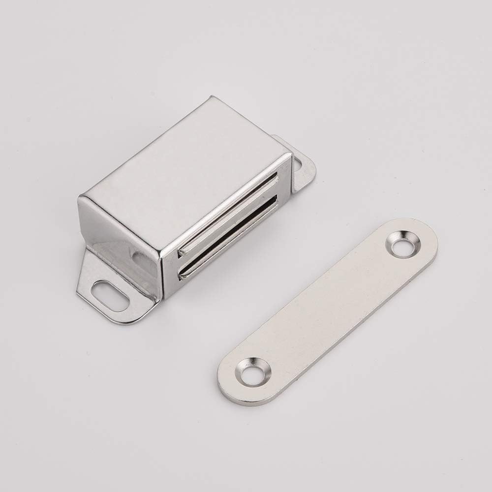 Magnetic Cabinet Door Catch, Stainless Steel Closet Catches with Strong Magnetic, 1.2mm Thickness Furniture Latch 30