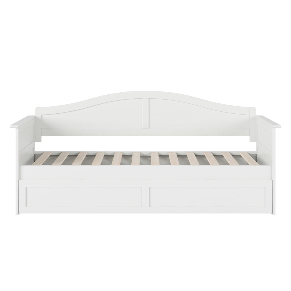 Acadia Twin Wood Daybed with Twin Trundle, White