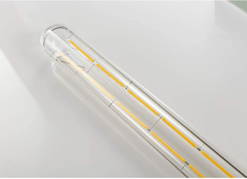 LED Tube Bulbs,T10 Tubular Edison Style LED Filament Bulb, 12W Dimmable Antique LED Bulb,E26 Base,Clear Glass,Warm