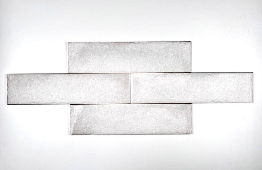 3x12 White Rustic Ceramic Wall Tile Brick Subway Texture Backsplash Bathroom Shower Fireplace Surround Accent Walls