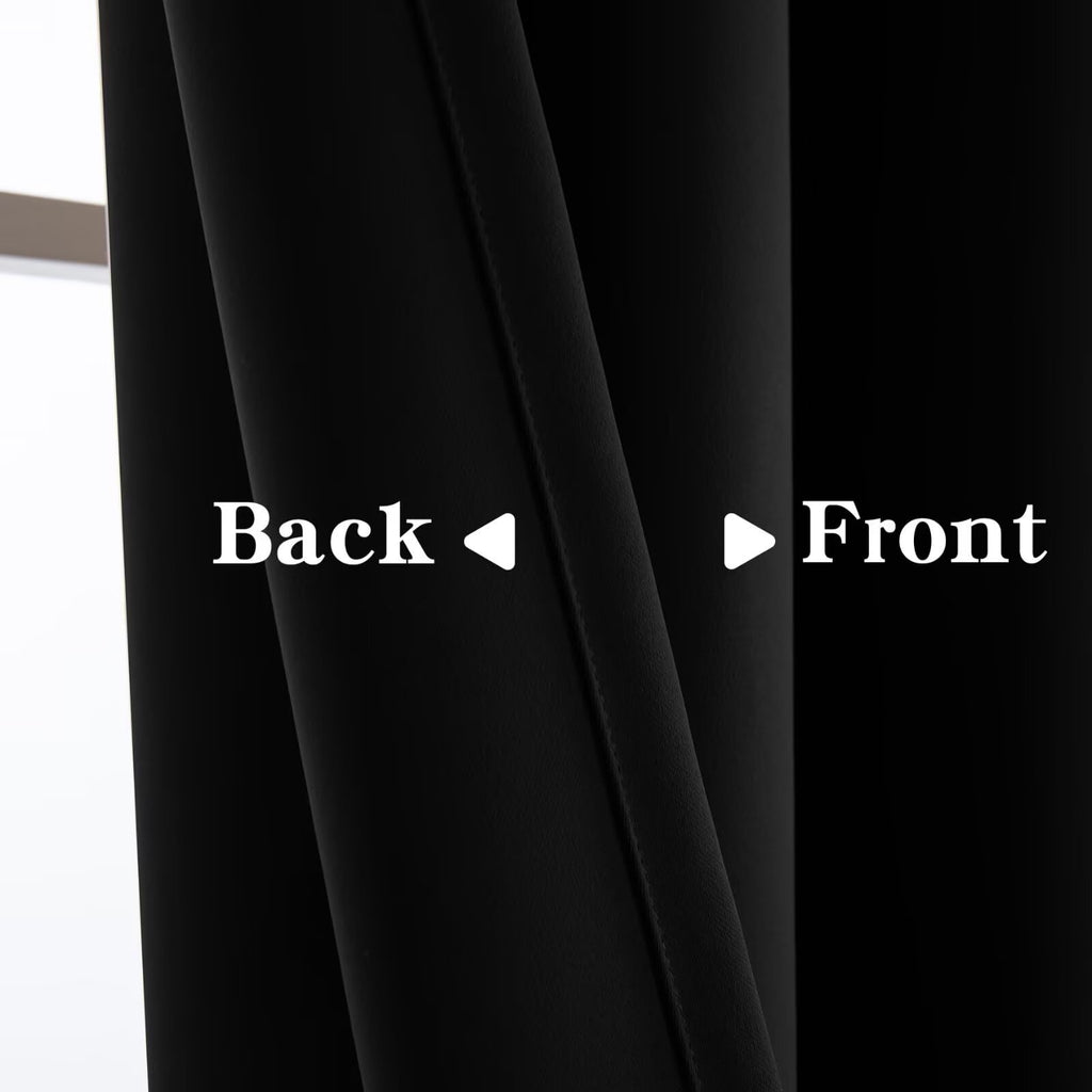 Blackout Curtains Black 100" W x 84" L