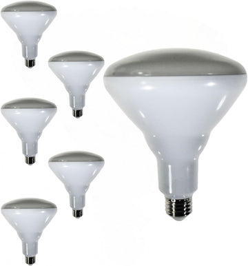 BR40 LED Light Bulb 15W 1100 Lumen 3000K Soft White E26 Medium Base Dimmable 110° Beam Angle Pack of 6- Indoor