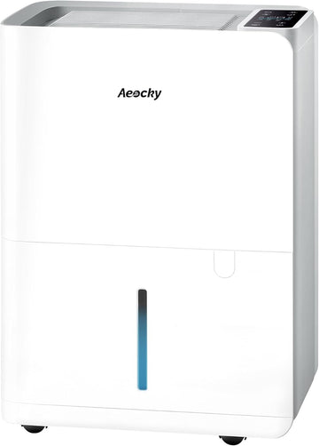 50 Pint/Day Compressor Dehumidifier, 3500Sq.Ft for Basement, Home, Bedroom, Bathroom, with Drain Hose