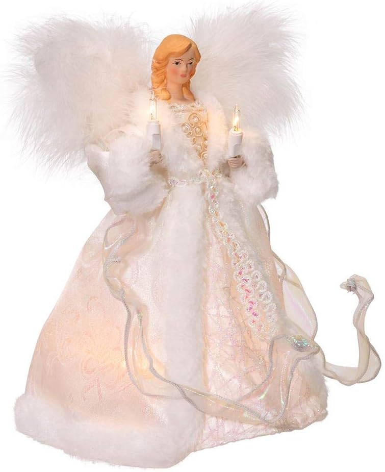 10-Inch UL 10-Light White Angel Treetop