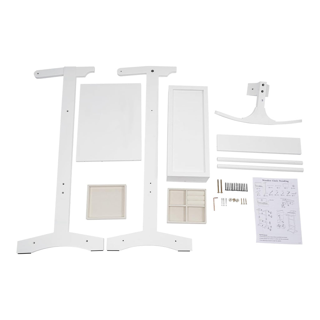 Wood Suit Rack Suit Stand for Man and Women Clothes Valet Suit with Drawer Valet Stands Men Valet White Suit Valet