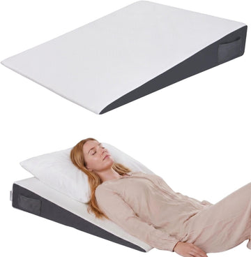 FSA Eligible 31" Extra-Long Wedge Pillow for Sleeping, Reflux,Snoring,White | Full-back support, Gentle upper-body