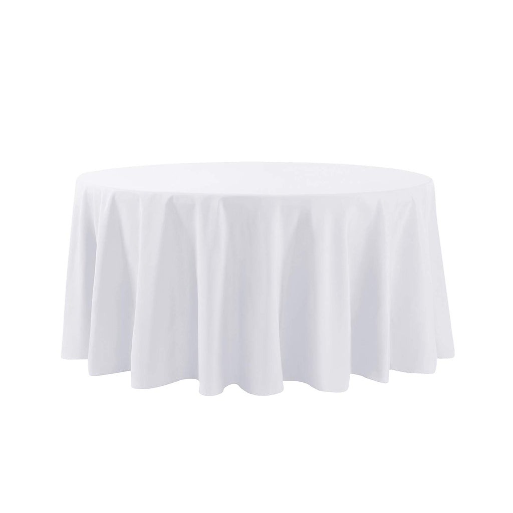 108 inch Round Tablecloth Washable Polyester Table Cloth Decorative Table Cover for Wedding Party Dining Banquet (108