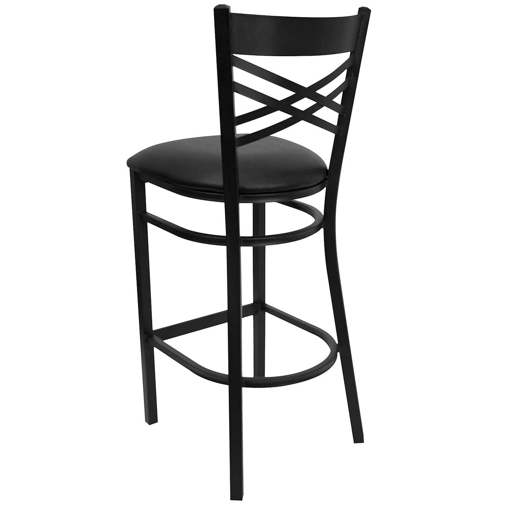 Hercules Metal Restaurant Barstool, Black