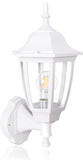 Outdoor Wall Lantern, Exterior Waterproof Wall Sconce Light Fixture, White Front Porch Light Wall Mount for Garage